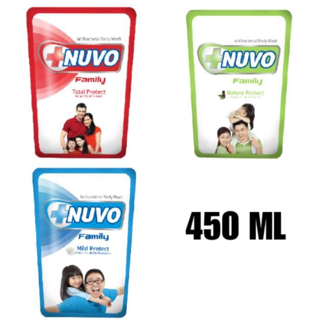 Nuvo Family Antibacterial Body Wash (sabun cair refill) 450ML