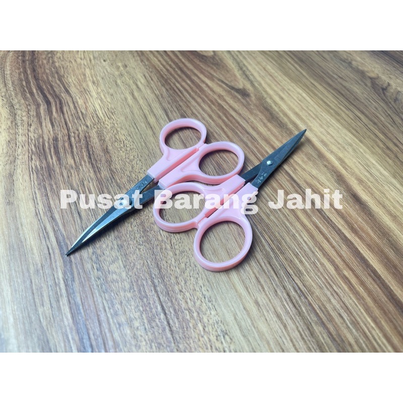 Gunting bordir lengkung Ukuran 4.5&quot; Pink WWQ