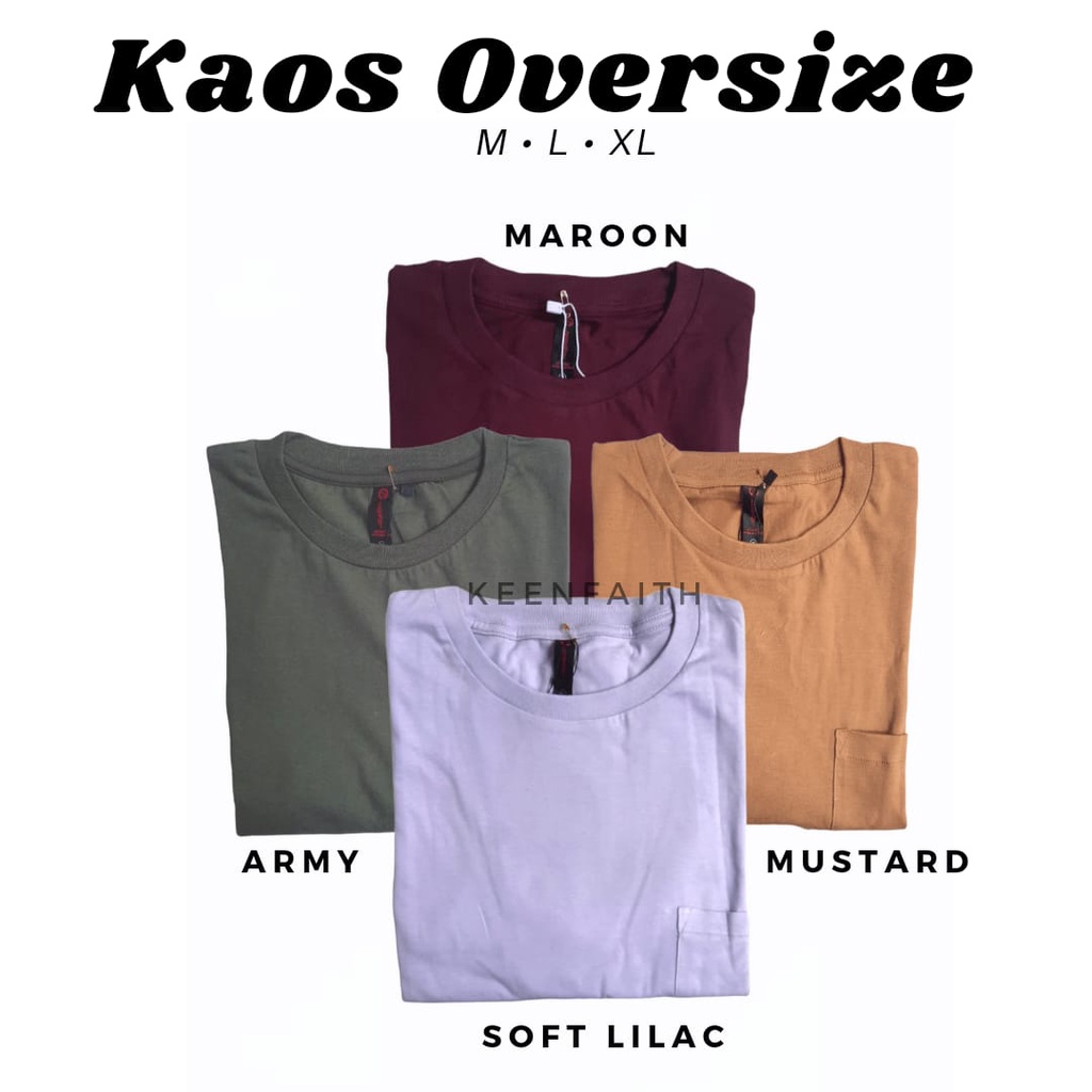 KAOS OVERSIZE POLOS KAOS OVERSIZE POLOS WANITA PRIA