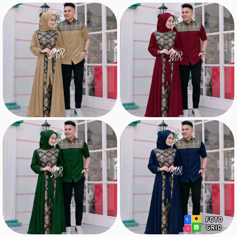 Baju Muslim Wanita Couple Pria Pesta Kondangan kekinian Kapelan Nikahan Cowok cewek Baju Pesta 2022 