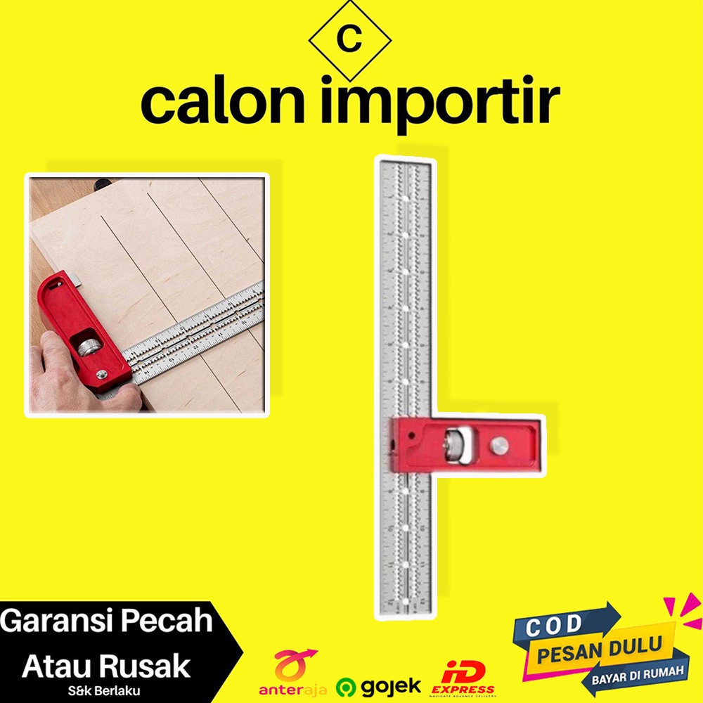 

Penggaris Combination Square Ruler Woodworking 12 Inch Tukang Bangunan Penanda Marking Kayu Objek Lain Digunakan Profesional Multifungsi Stainless Steel
