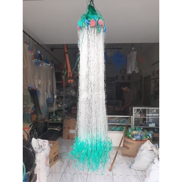 Jaring ikan siap pakai 3 lapis panjang 50m tinggi 1m Jaring ikan murah jaring ikan bentang jaring go