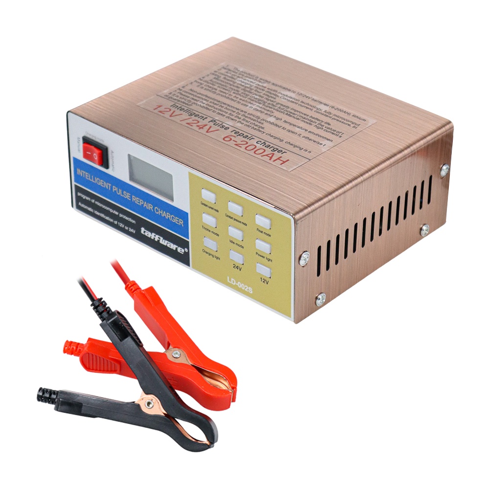 Charger Aki Mobil Lead Acid Smart Battery Charger 12V/24V 200AH