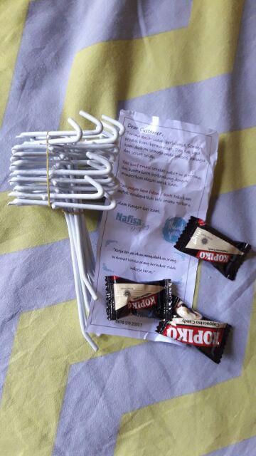 Single Hook Gantungan Ram 10 Cm Cat Putih Display Cantolan Aksesoris Sc 10 Nafisa