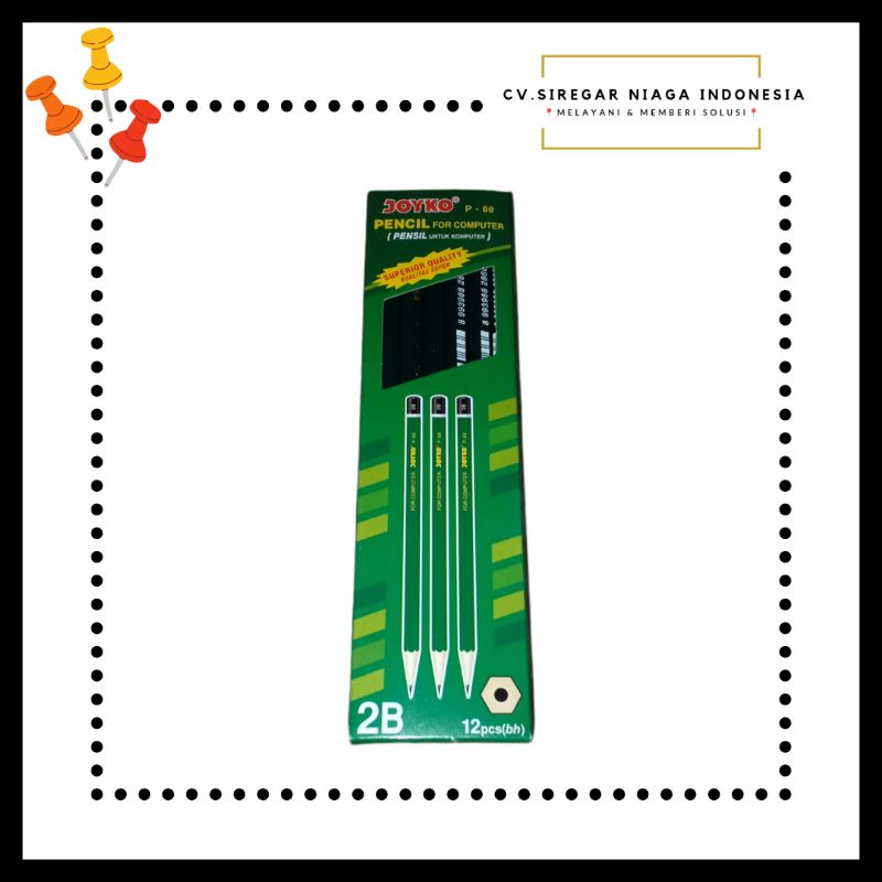 

(1 Pack) Pensil 2B Joyko / Pencil Kayu For Computer P-88 Alat Tulis Gambar Ujian ORI Murah Berkualitas