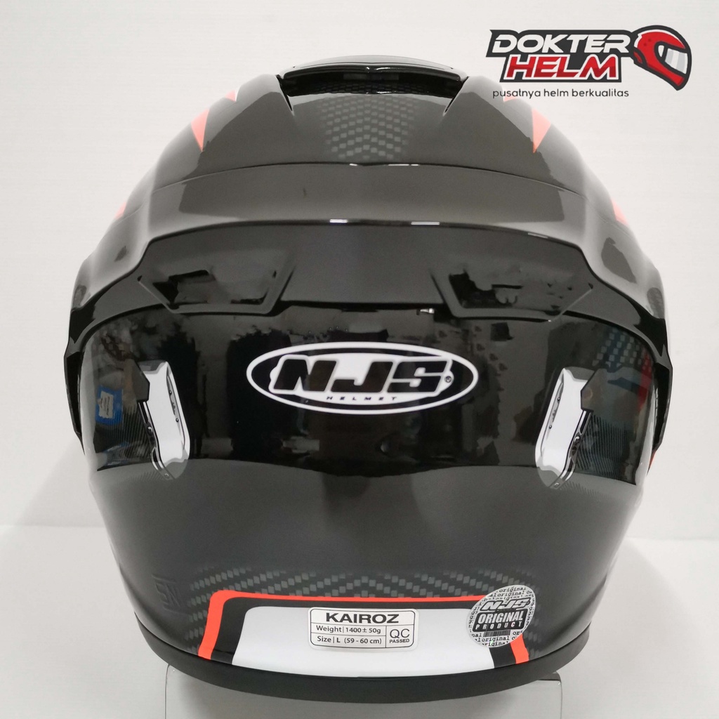 HELM NJS KAIROZ MOTIF DV RUSH BLACK ORANGE DOFF ORI SNI DOT| HELM NJS KAIROZ MOTIF-1