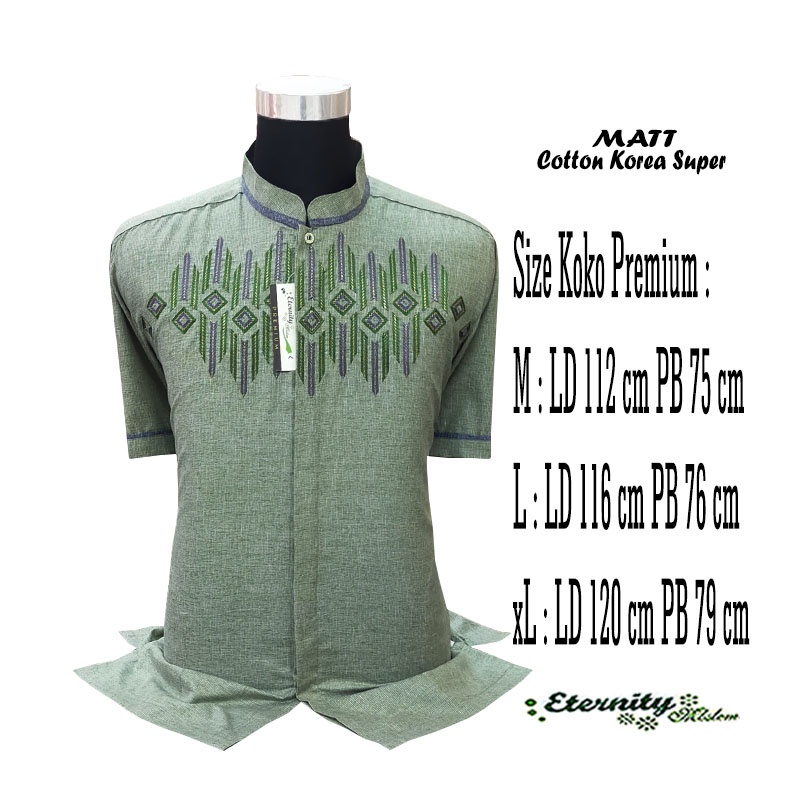 Baju Koko Pria Dewasa Koko Eternity Premium Lengan Pendek Terbaru Koko Baju