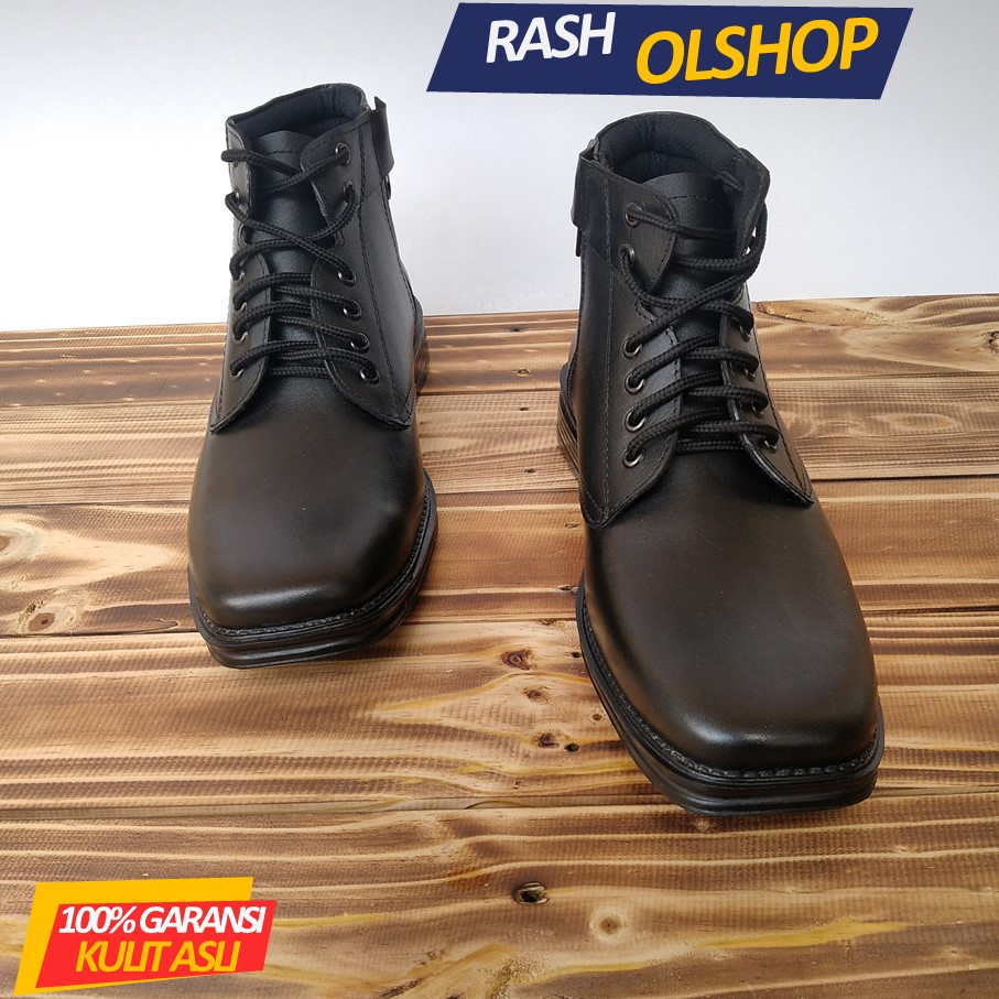 Sepatu PDH boots pria kulit asli sepatu boots pria