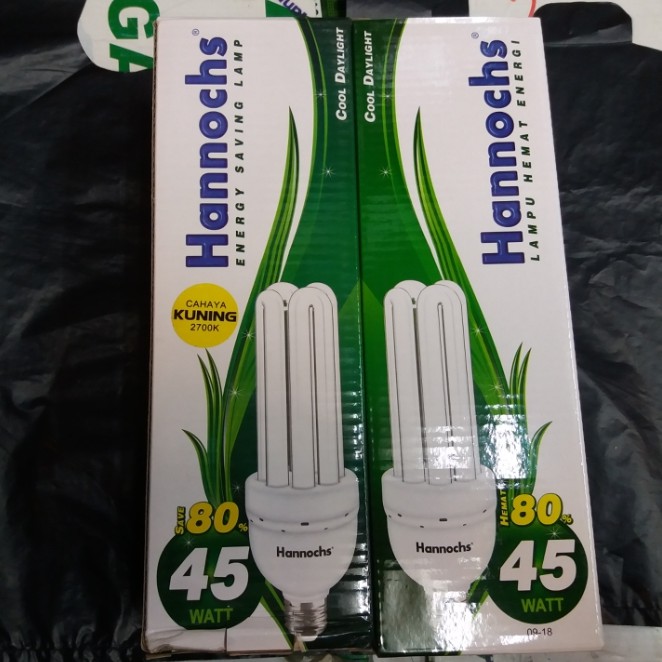 Hannochs Energy Saving Lamp 45Watt E27 4U Putih / Kuning