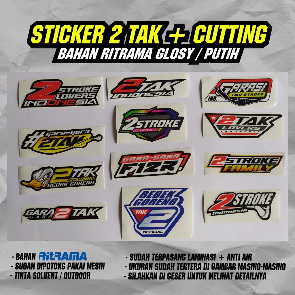 sticker 2 tak terbaru / sticker two stroke viral / sticker bebek goreng / sticker dua tak indonesia / sticker gara gara 2 tak / sticker rx king / sticker 2 tak / dua tak indonesia / sticker 2 tak lovers / sticker fiz r-2