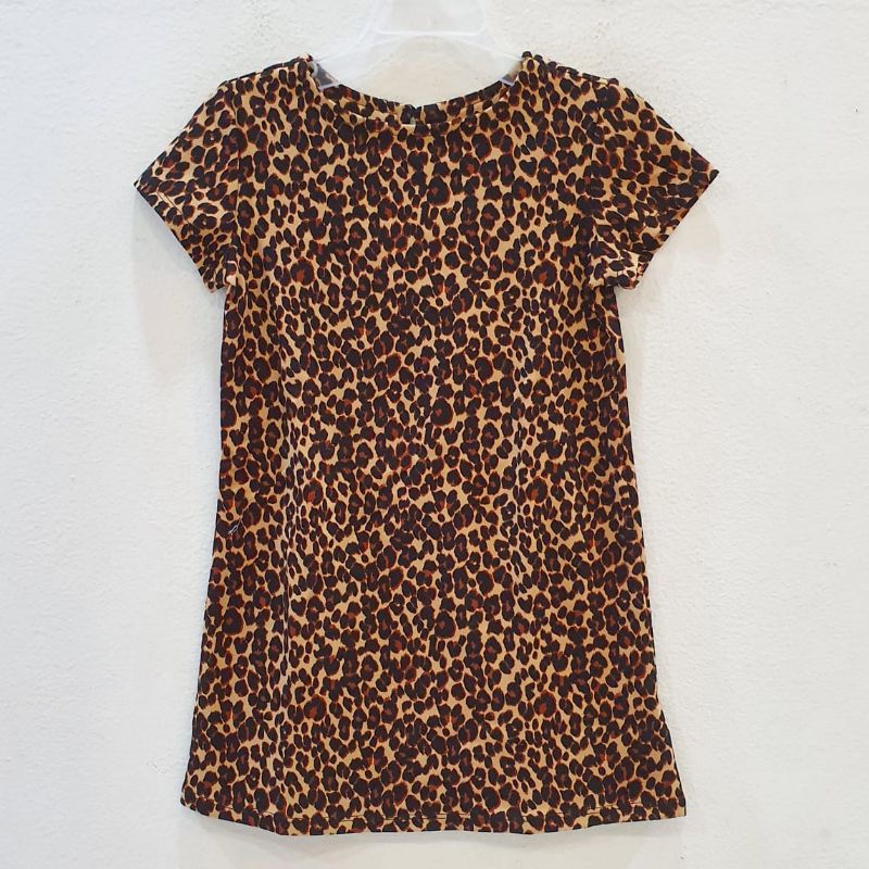ON ORI dress anak perempuan motif leopard