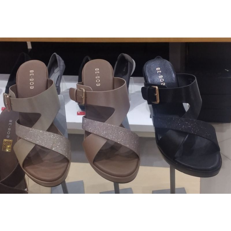 Sandal Wanita Be-bob Terbaru Hak Kotak Ringan Tinggi 5cm