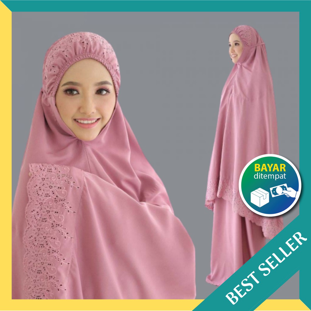 Adem - Diskon Besar - Bisa COD - Mukena Khadijah Padang Hand MAde Original - Berkualitas - Bordir