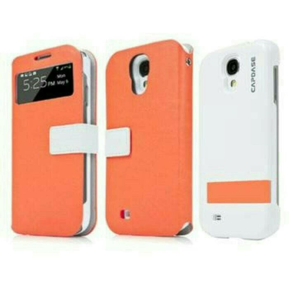 PUSAT AKSESORIS HP CAPDASE Smart Folder Sider iD Belt Samsung Galaxy S4 - Orange White