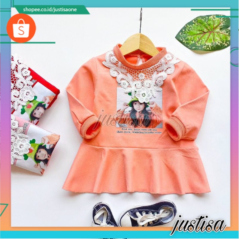 Promo !! Dress anak perempuan Babydoll renda hat hope import uk 1-4th