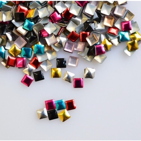 CLEARANCE SALE - Mix metalic square metal nail art