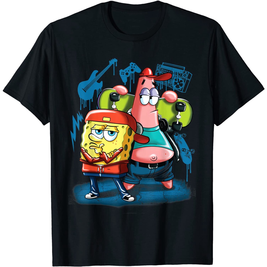 Jual Baju Dewasa Punk Rock Spongebob With Patrick Star T Shirt Shopee