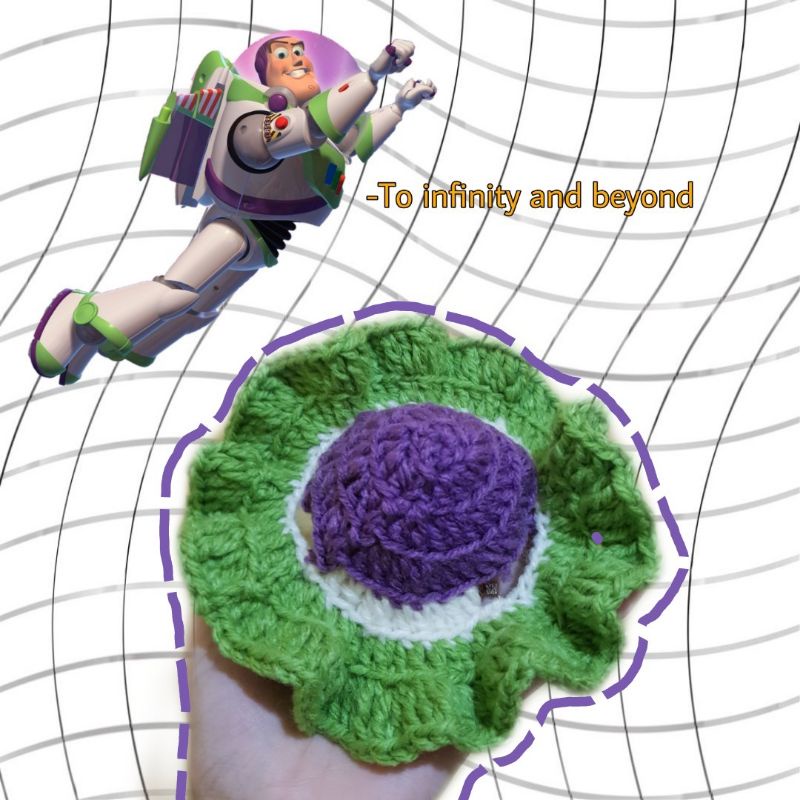 topi kucing rajut handmade-buzzlightyear