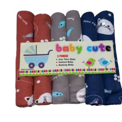 Bedong kaos Baby Cute Premium motif 6 pcs SNI Promo 9.9