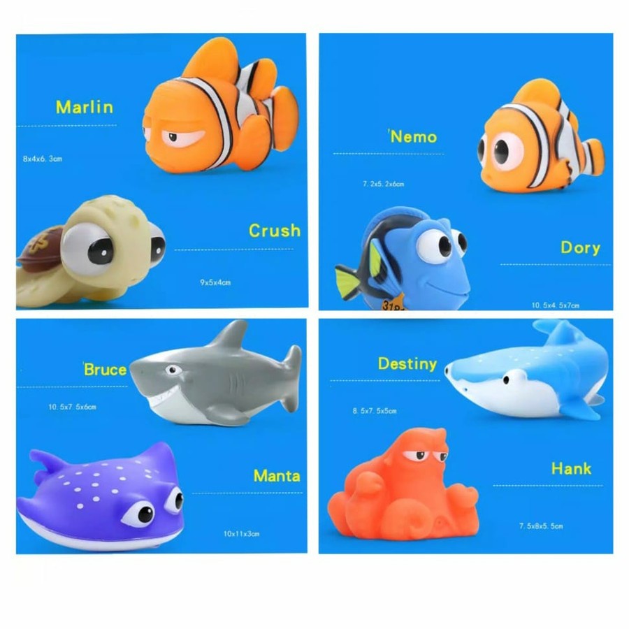 Mainan Mandi Anak Bayi Nemo Semprot Air / Ikan Dory Karet Rubber Water