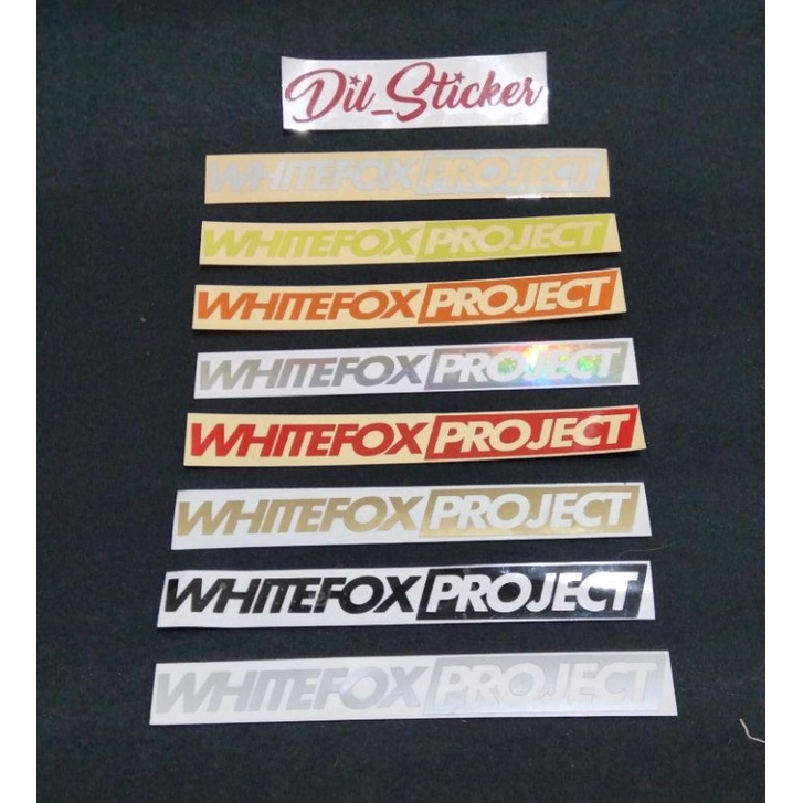 

STICKER WHITEFOXPROJECT CUTTING