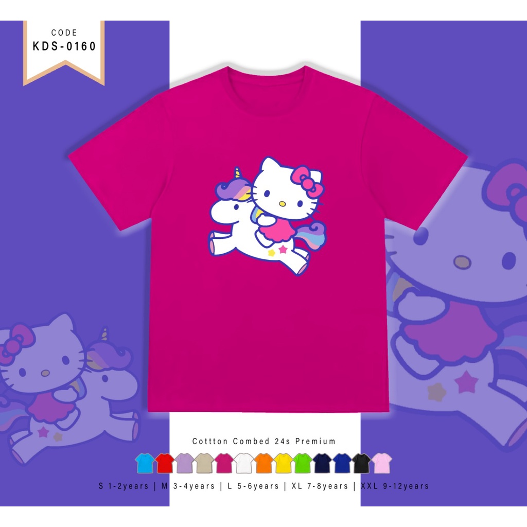 T-SHIRT / KAOS ANAK-ANAK TERMURAH BERGAMBAR HK UNICORN- TERIMA CUSTOM KAOS KELUARGA