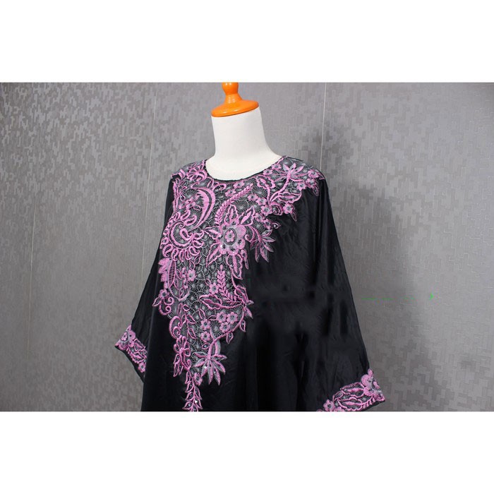  Baju  Kaftan ungu  satin Warna  hitam Wanita  Terbaru Shopee 