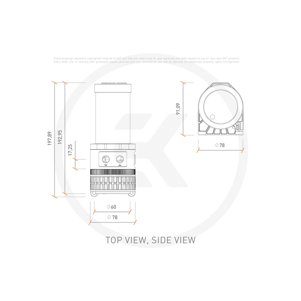 EKWB EK Quantum Kinetic TBE 200 D5 PWM D-RGB - Plexi