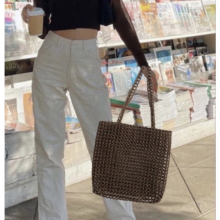 Kalani Beaded Tote Bag Beads Bag bead bags Pearl bangkok Tas manik manik