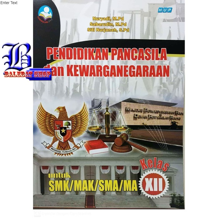BUKU AMS 10 PPKn  SMK MAK Kelas 12 XII KURIKULUM 2013 REVISI HUP ORIGINAL TERBATAS BS-SMK Kabupaten 