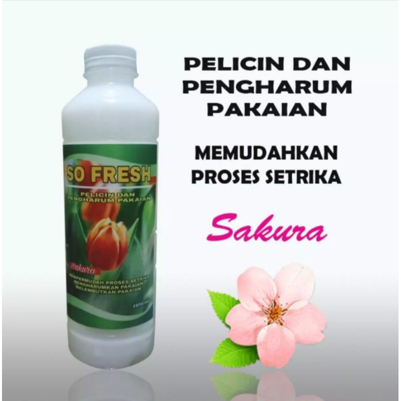 PELICIN DAN PENGHARUM PAKAIAN SAKURA 500 ML (SO FRESH PELICIN SETRIKA DAN PENGHARUM PAKAIAN)