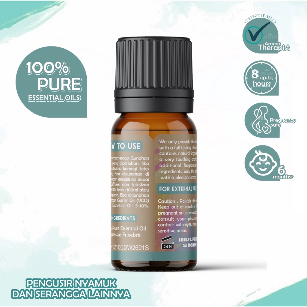 Cedarwood Pure Essential Oil - Minyak Aromaterapi Cedarwood Essential Oil 10ml