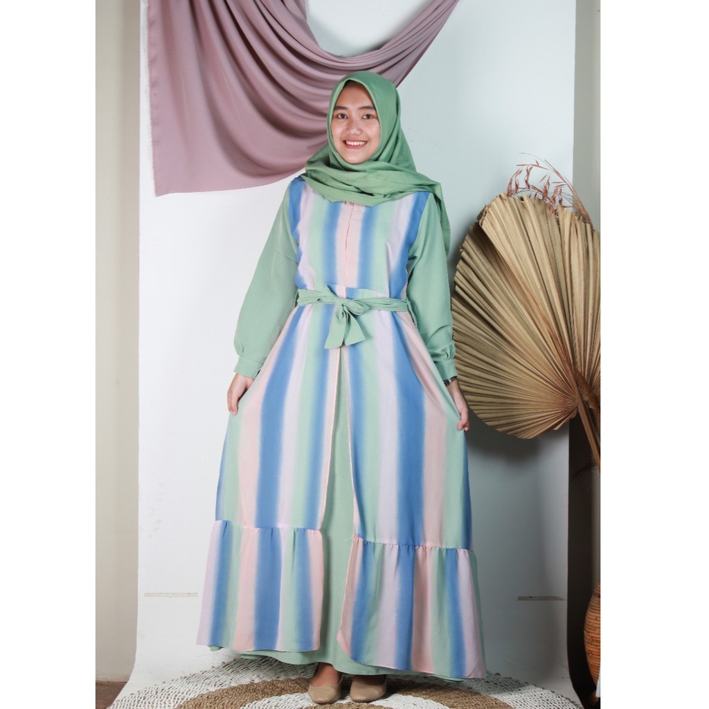 Gamis Shakila Mix Ceruty rumah gamis