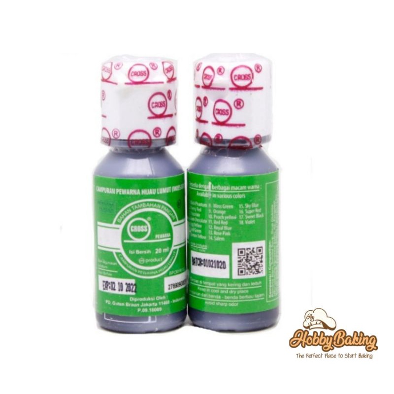 

Pewarna Makanan Cross Hijau Lumut 20ml (moss green)