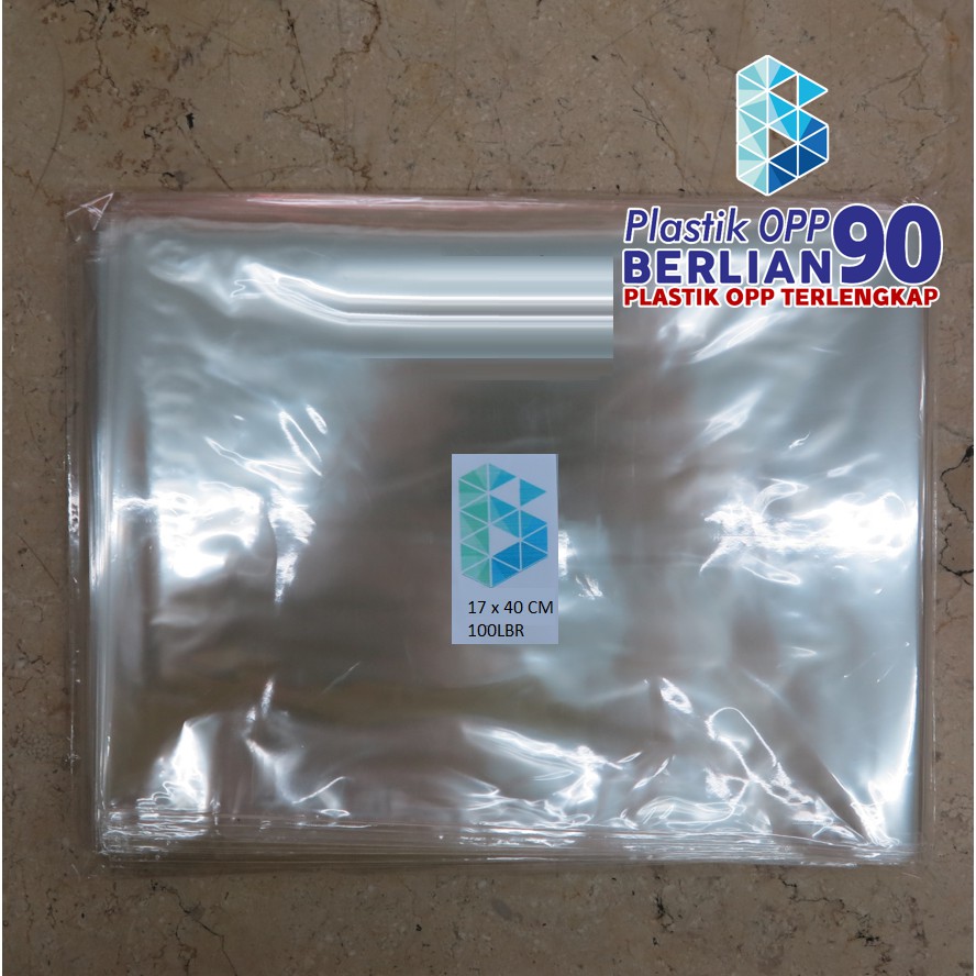 17X40 CM PLASTIK OPP (SEAL/LEM) TEBAL 20 MIC ASLI / PLASTIK KEMASAN