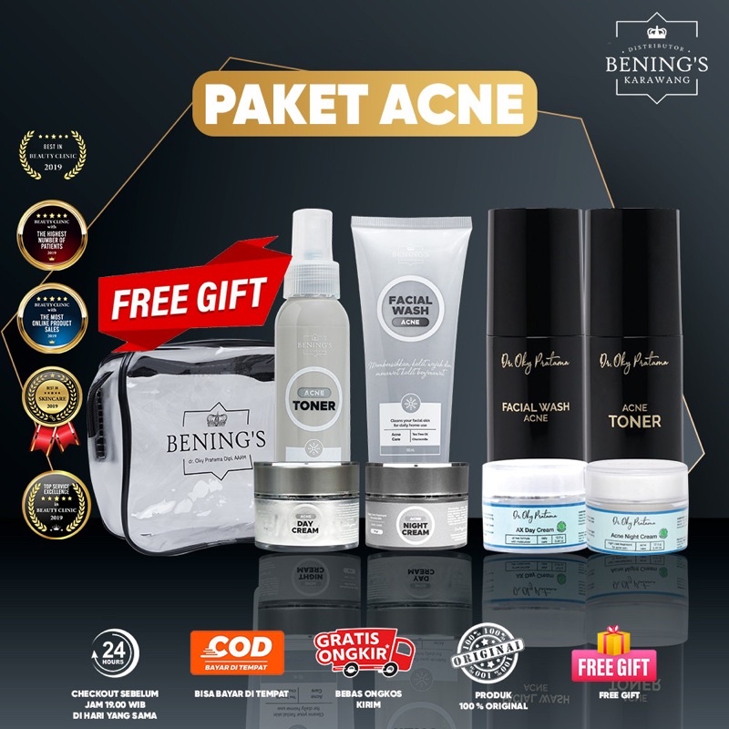 Paket Acne shale 25% Bening's Skincare By Dr.Oky Pratama ~ BENING's clinic Perawatan Wajah-1