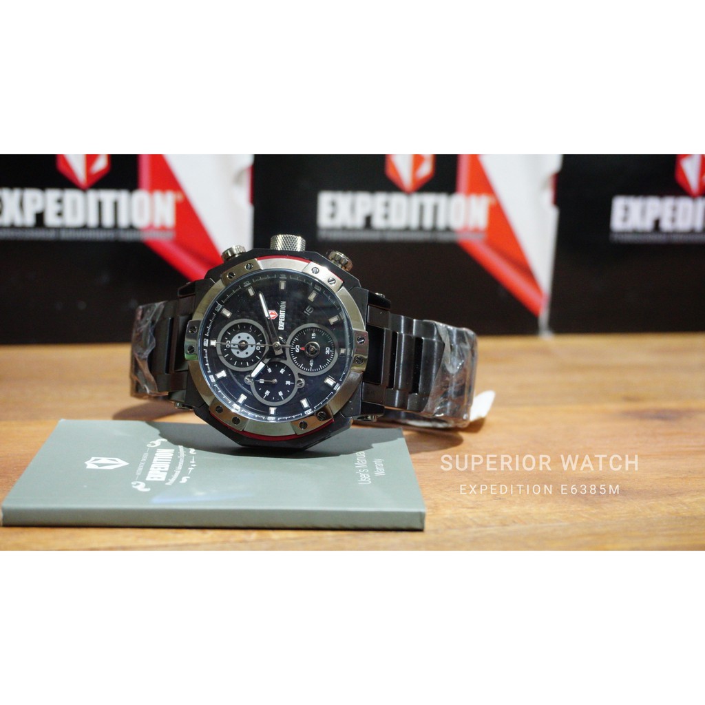 Jam Tangan Pria Expedition Murah E6385M Black Original