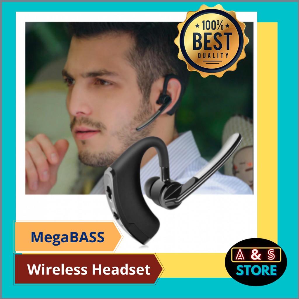 HEADSET HEADPHONE EARPHONE BLUETOOTH WIRELESS MEGABASS V8