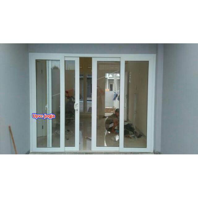 Pintu Sliding 4 Daun Pakai Rel Tanam UPVC CONCH Lokasi Pintu Sliding 4 Daun Pakai Rel Tanam UPVC CONCH Lokasi