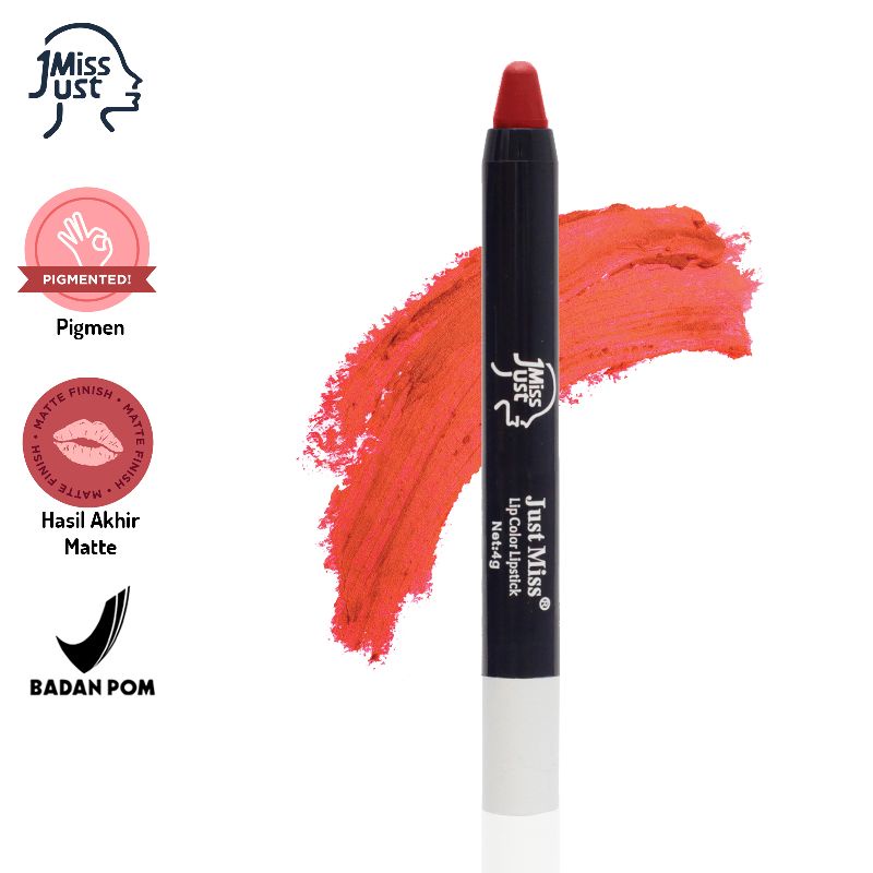 Just Miss Lipstik Matte Netto 2.5G Lipstik Pigmented Perona Bibir Lip Color Colour BPOM JUS-E02-J-13