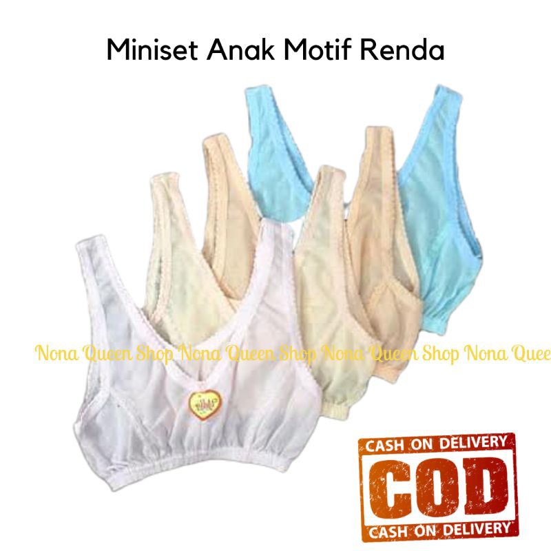 miniset anak/miniset remaja RENDA WARNA /miniset anak remaja/miniset anak abg murah SD SMP SMA