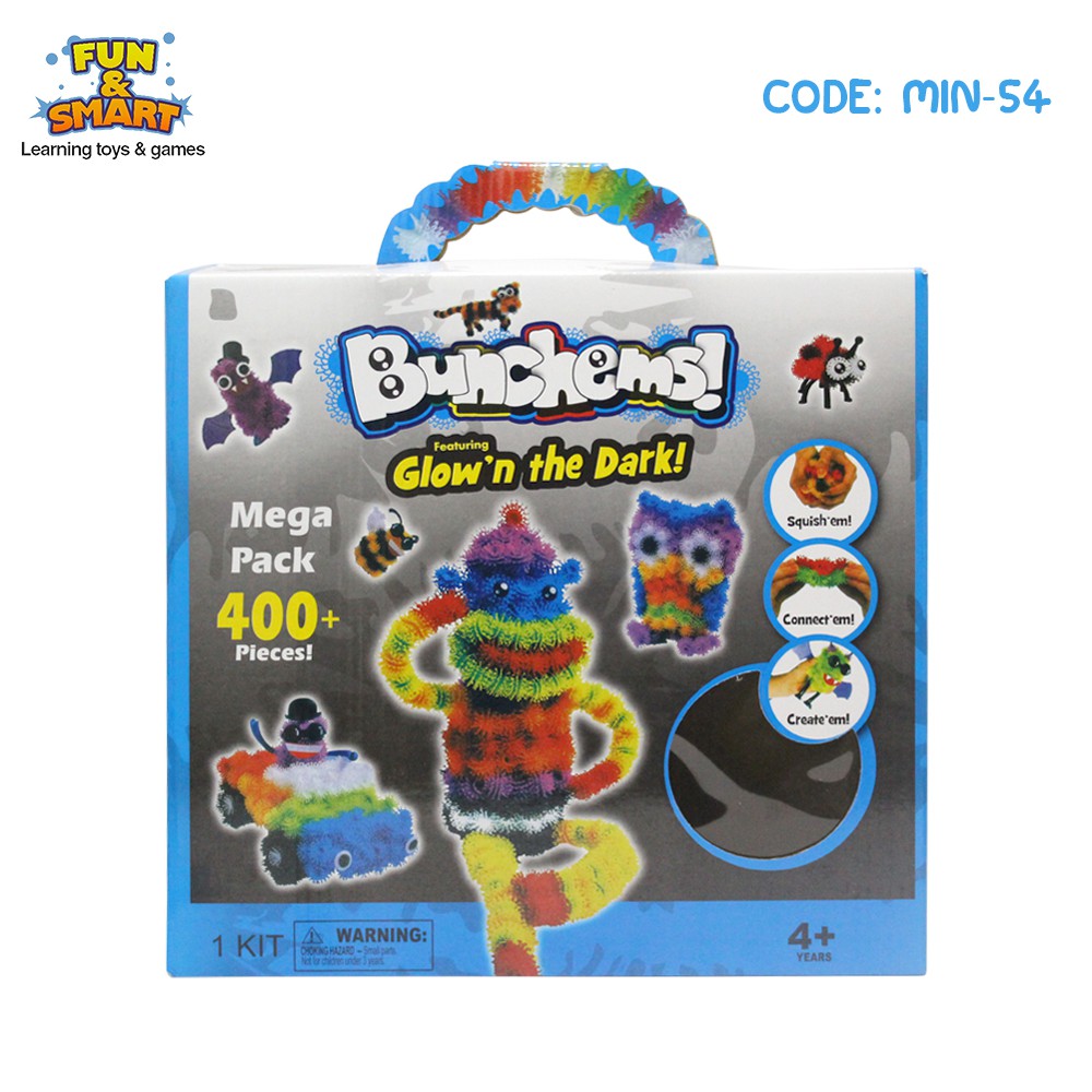 BUNCHEMS GLOW IN THE DARK +/- 370 MAGIC BALL  NO ACCESORIES - MIN-54