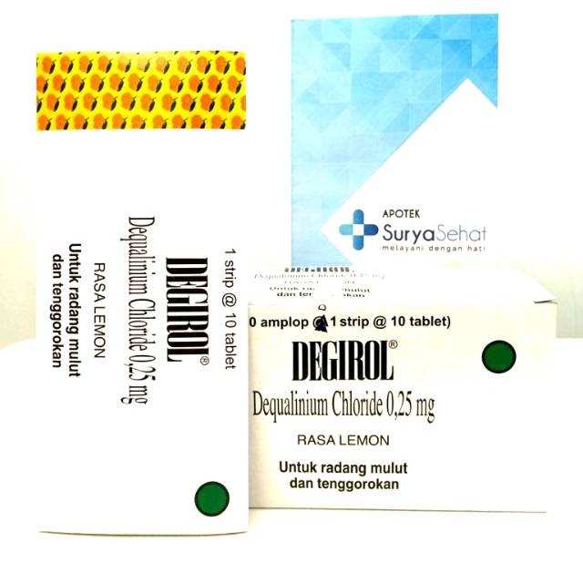 Degirol 1 Strip isi 4/10 tablet Obat Radang Tenggorokan Sariawan