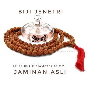 Tasbih Original Biji Jenetri Atau Genetri 99 Butir Diameter 10 Mm Kualitas Premium Aksesories Keagamaan Ibadah Perlengkapan Sholat Dzikir FAshion Muslim