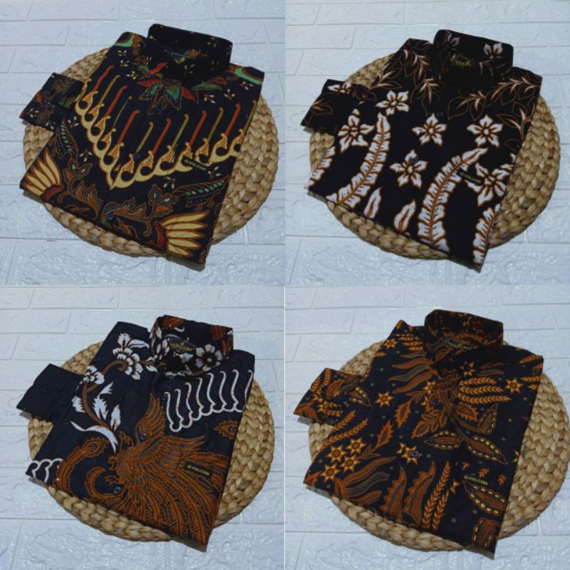 Kemeja Batik Pria Lengan Panjang Premium Bahan 40s Kemeja Dewasa