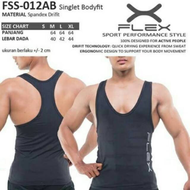 Singlet sport fitness bodyfit FLEX abu