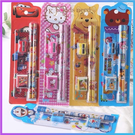 

Alat Tulis Set Stationary Set study set Sekolah 5 in 1 Pensil Set Karakter mini murah