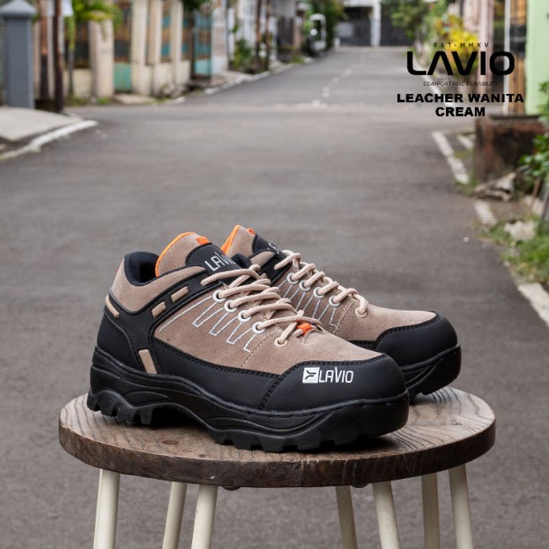 Sepatu Safety Wanita Ujung Besi Size 36 - 38 Original Lavio Leacher Kerja Proyek Lapangan