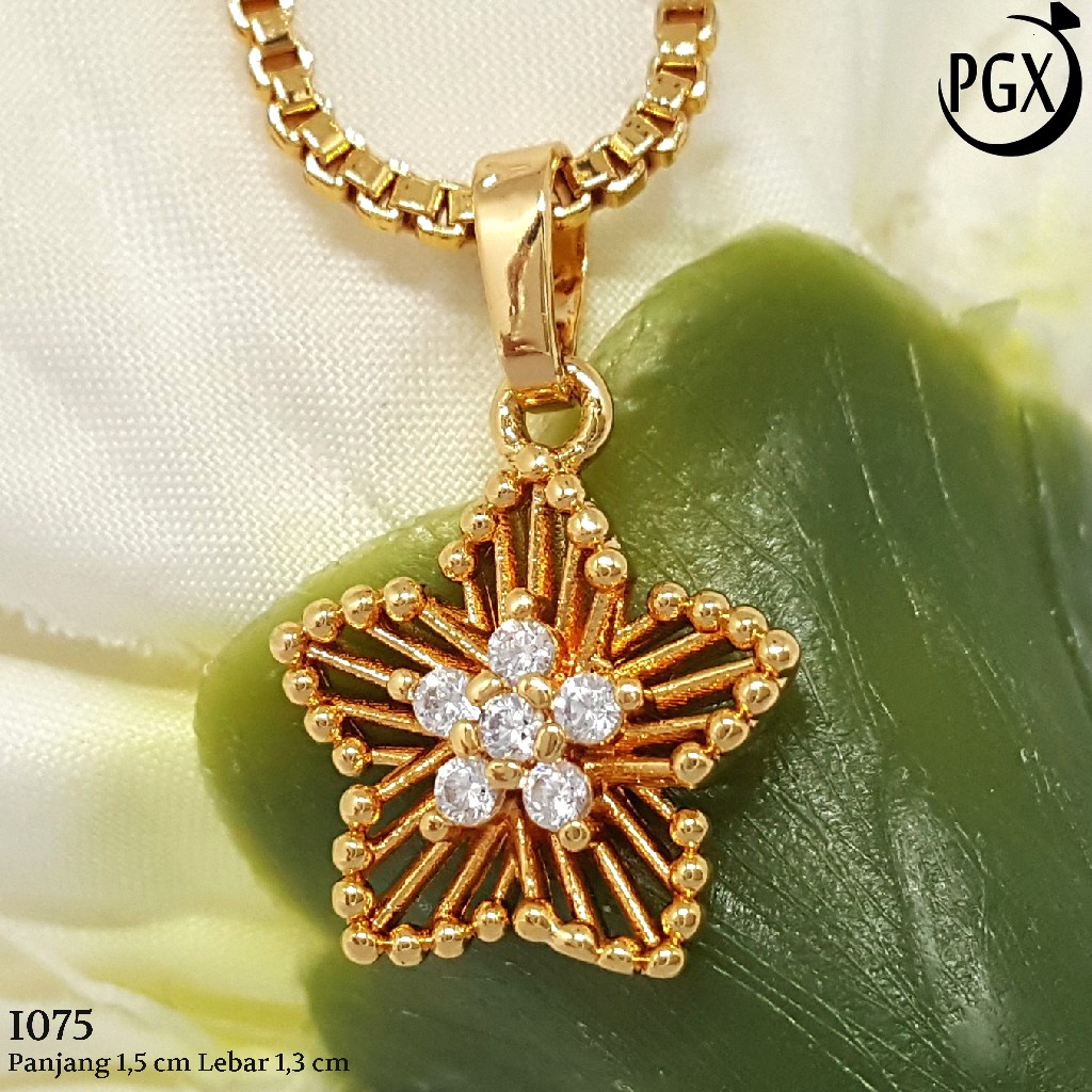 PGX Liontin Kalung Xuping Wanita Aksesoris Fashion Perhiasan Lapis Emas  - I075