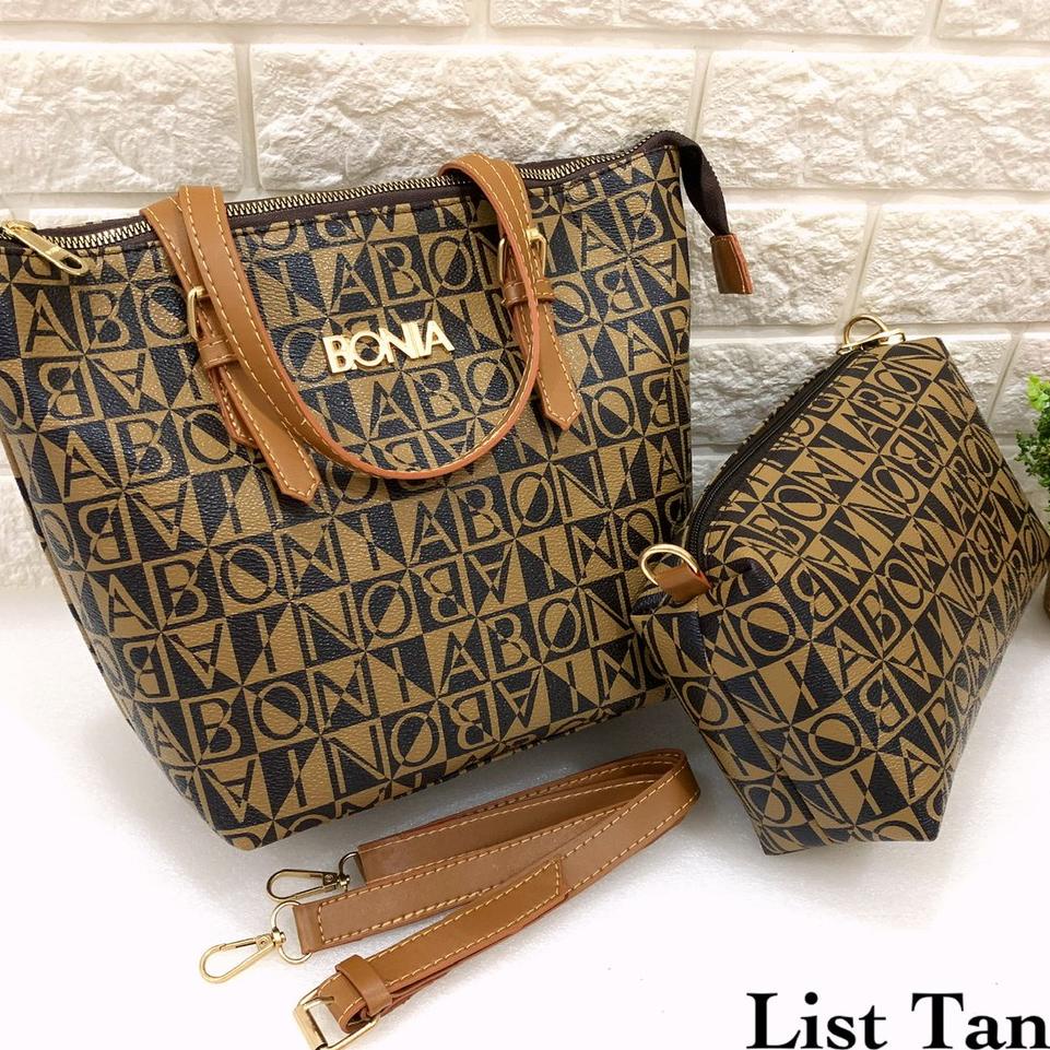 Awas KW Tas Batam BONIA TOTE Dapat Tas Kecil 2in1 super premium tas wanita besar kerja fashion Totte
